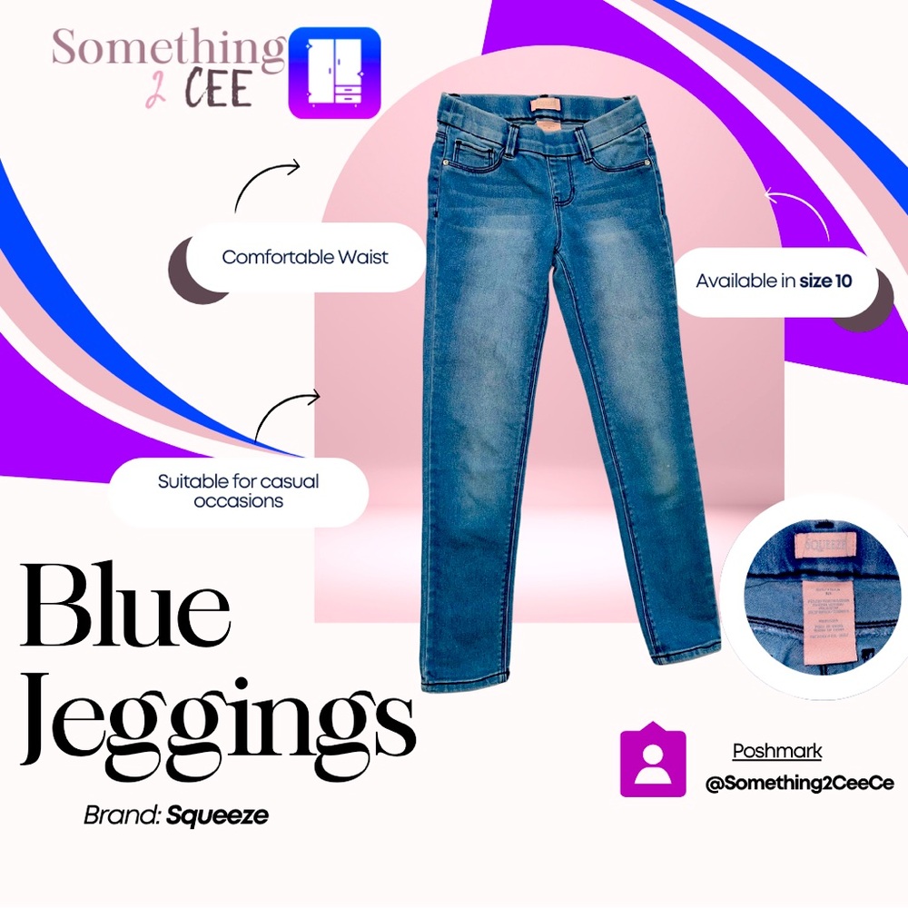 Sqeeze Blue Skinny Jegging
Size: Child Large 10